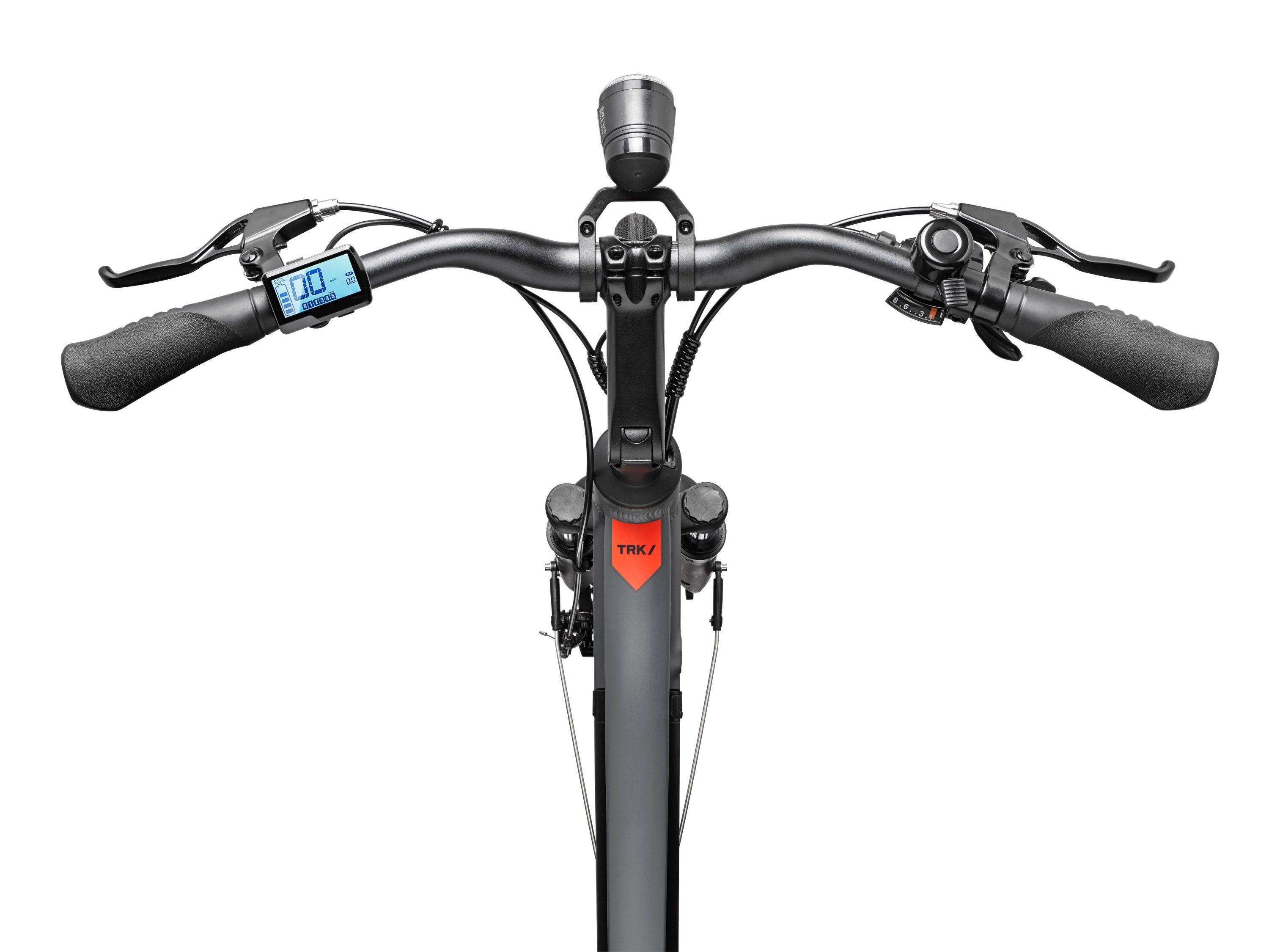 E-Bike XT490 28 Zoll 8-Gang Pedelec Trekking Touren Elektrofahrrad Damen grau 4/7