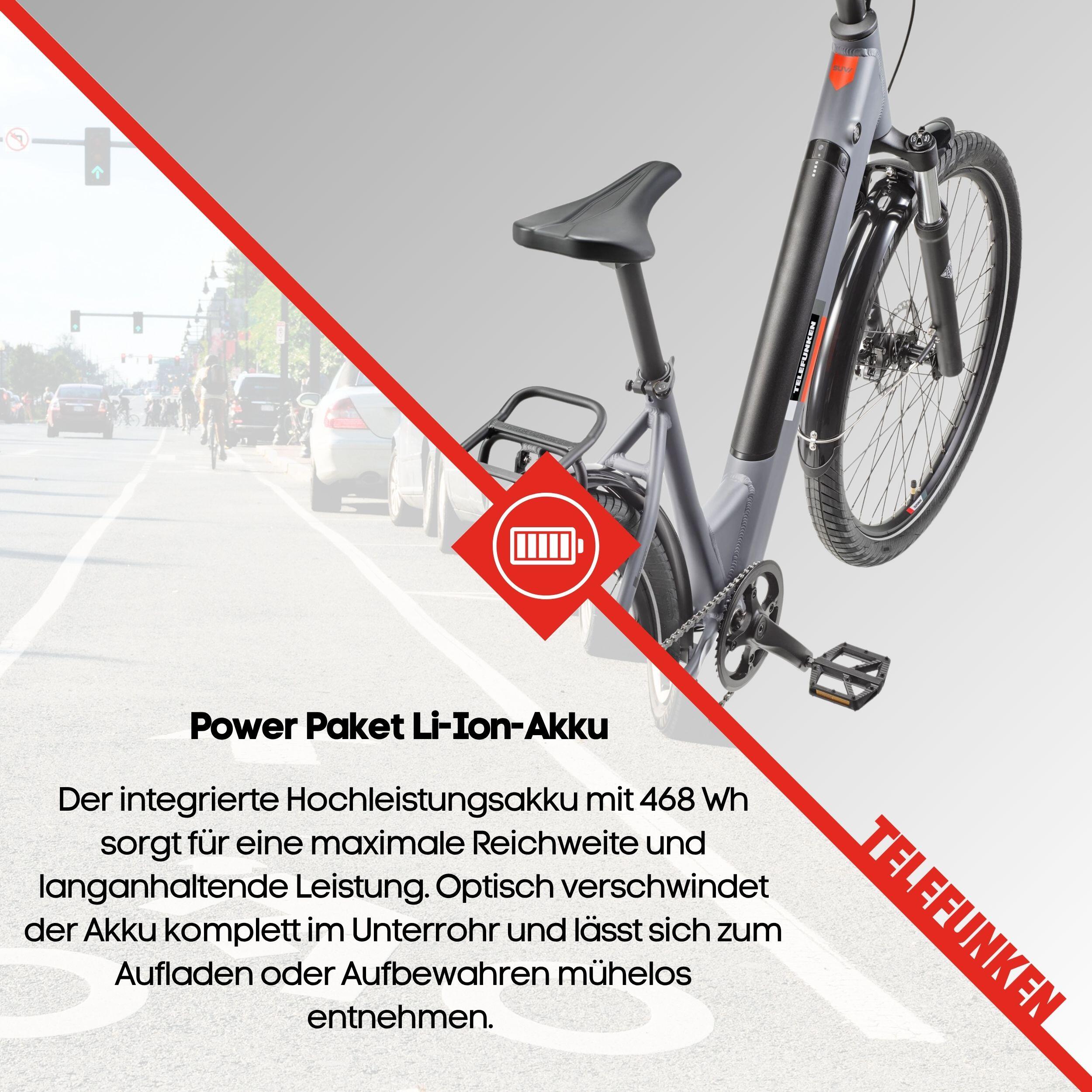 E-Bike SUV300 27,5 Zoll 7-Gang Pedelec City Elektrofahrrad 468 Wh 6/7