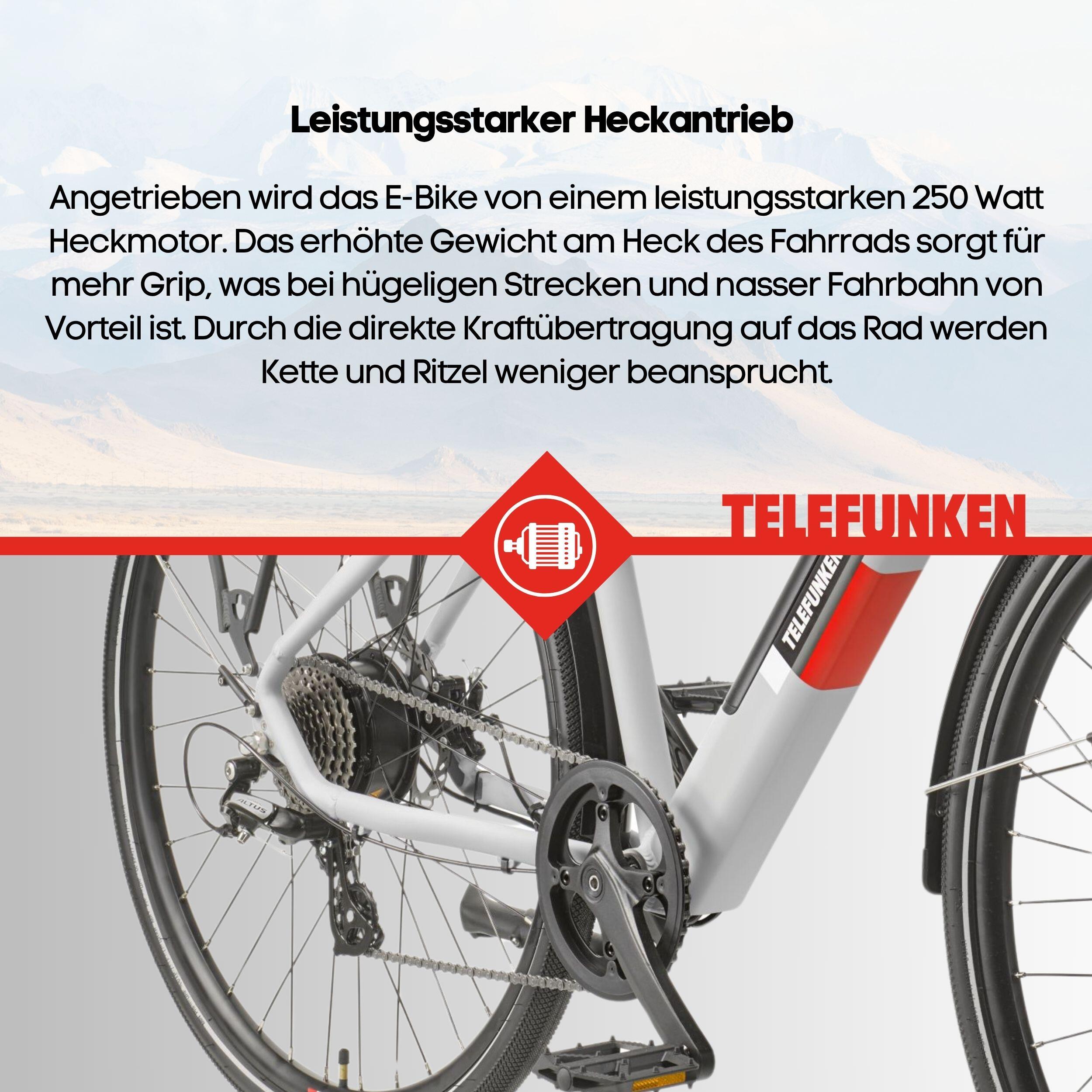 E-Bike XT490 28 Zoll 8-Gang Pedelec Trekking Touren Elektrofahrrad Damen kreide 7/7