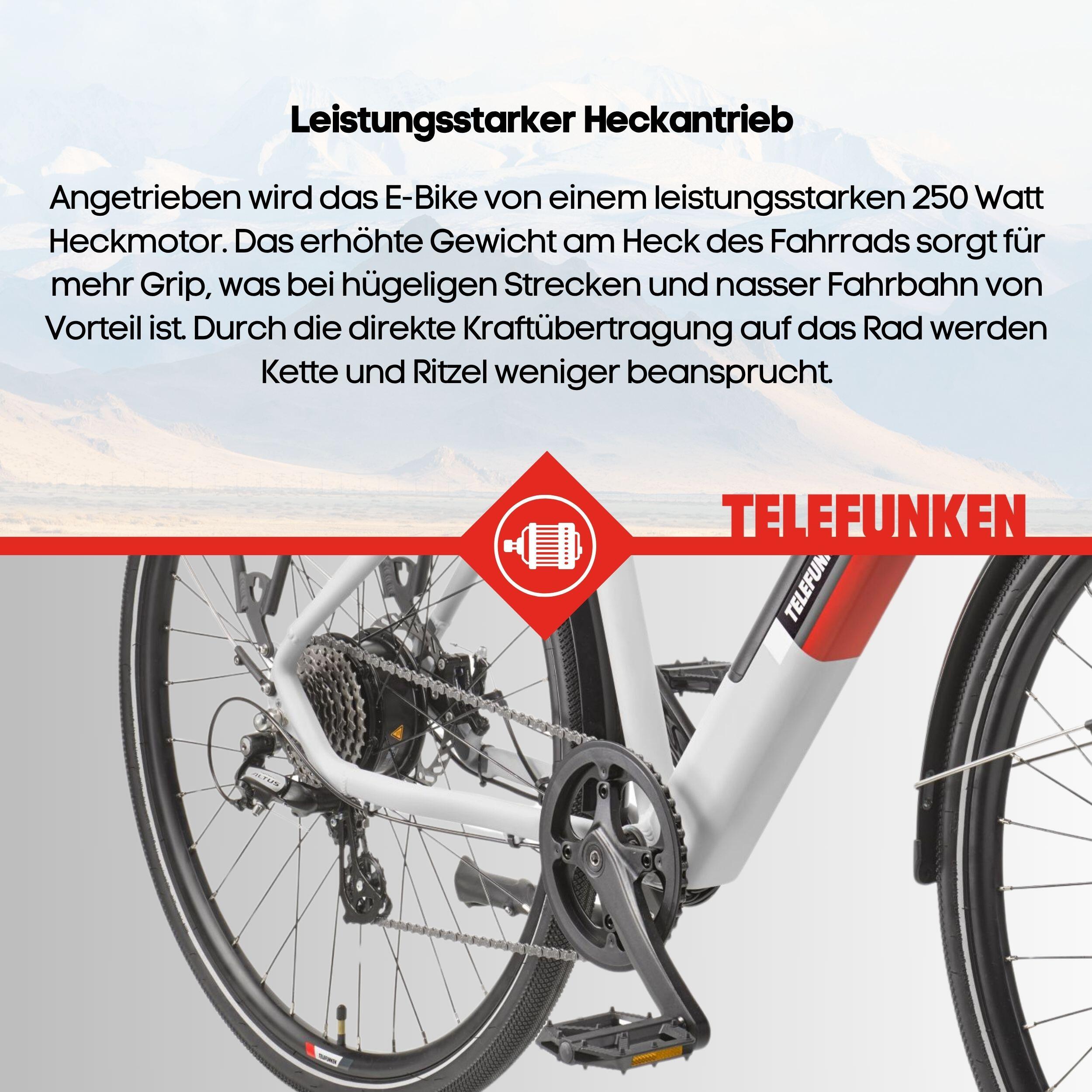 E-Bike XT490 28 Zoll 8-Gang Pedelec Trekking Touren Elektrofahrrad Herren kreide 7/7
