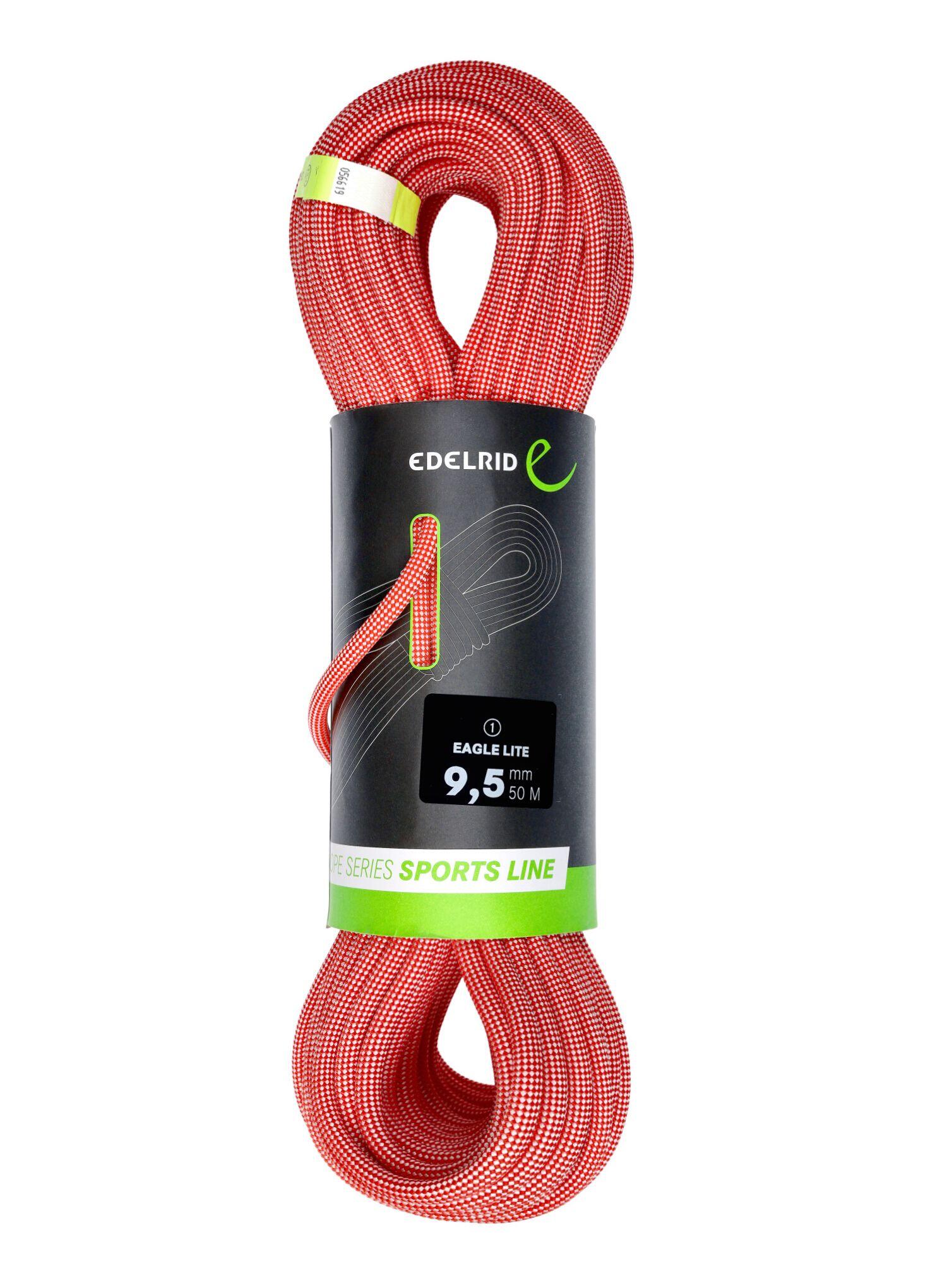 Cablul dinamic Edelrid Eagle Lite 9,5 mm roșu