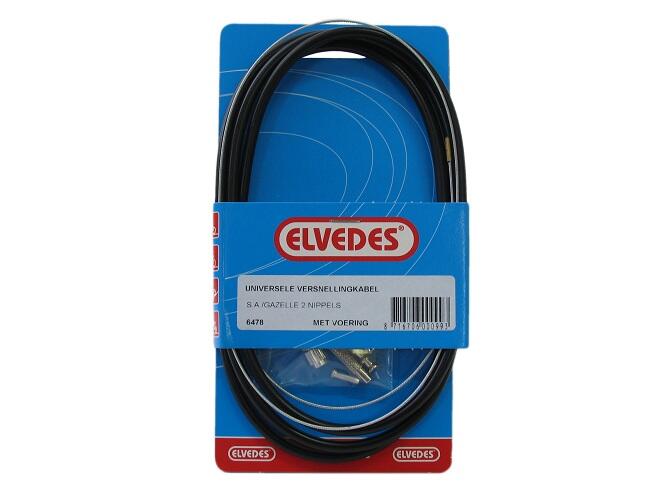 ELVEDES Elvedes Kit Cavi Cambio 2250/1700 mm Universale, Zincato – Nero.