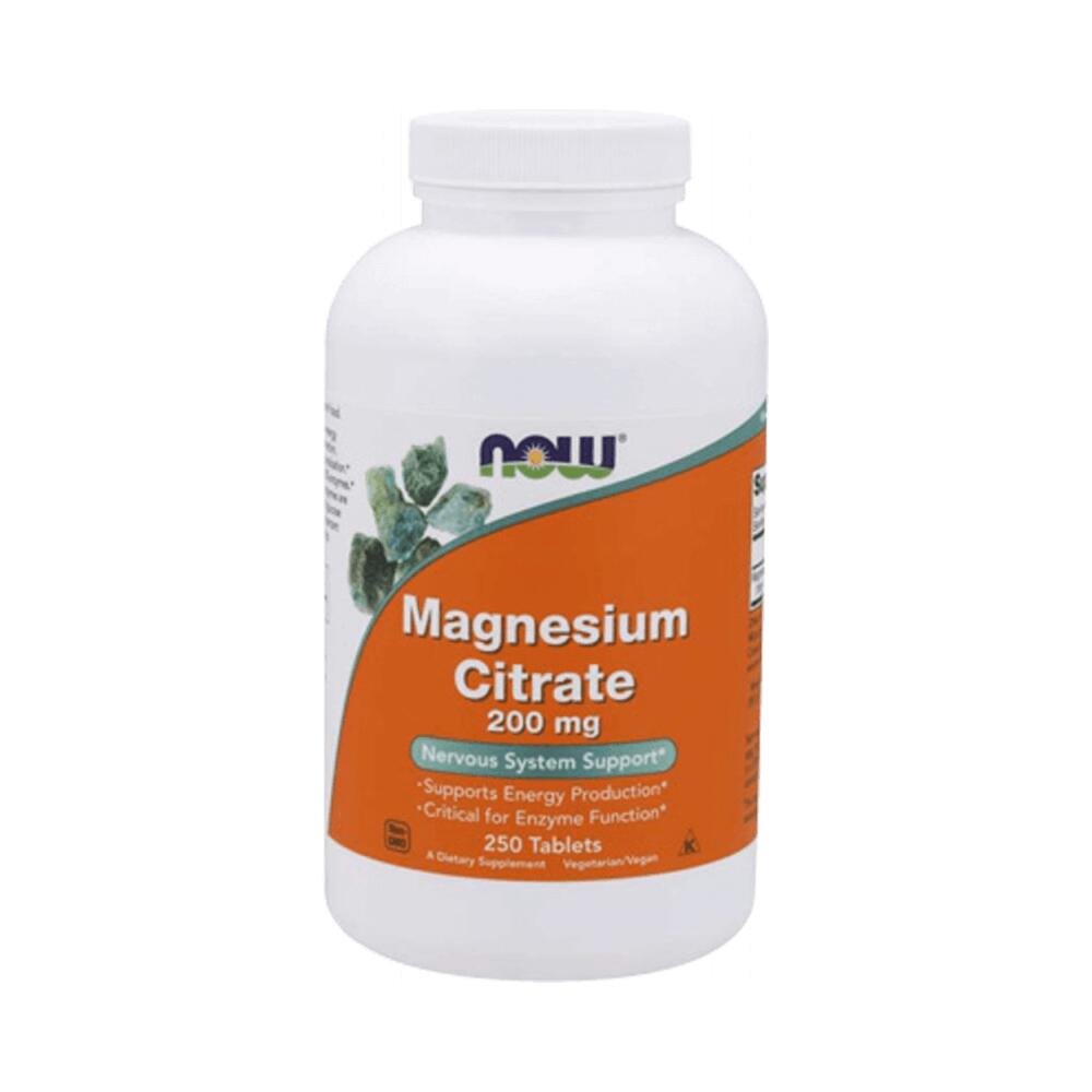 NOW FOODS Now Foods Magnesium Citrate 200mg (250 tabs) Unflavoured