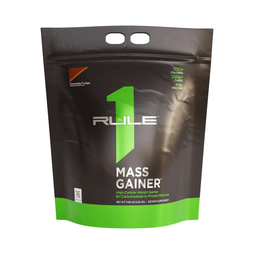 RULE1 Rule1 R1 Mass Gainer (11,4lbs) Chocolate Fudge - Aumento di peso - Con creatina