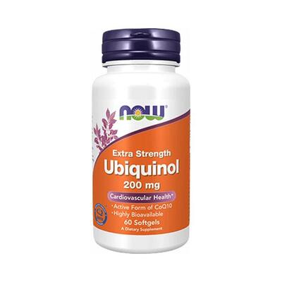 Now foods ubiquinol 200 mg extra strength (60 softgels) unflavoured