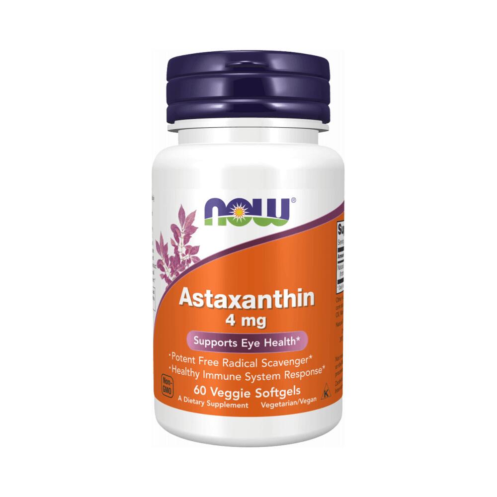NOW FOODS Now Foods Astaxanthin 4mg (60) Standard - Vitaminen, mineralen & gezondheid