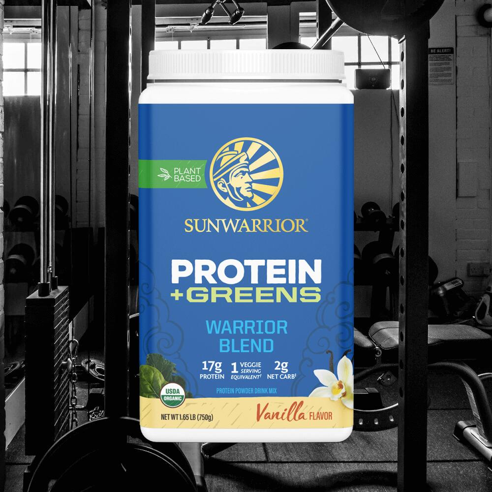 Sunwarrior Warrior Blend + Greens Organic (750g) Vanilla - Protéines 2/4