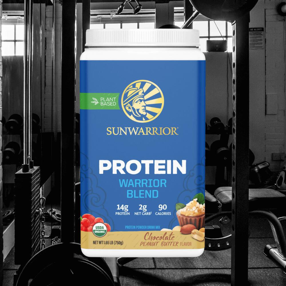 Sunwarrior Warrior Blend Organic (750g) Chocolate Peanut Butter - Protéines 2/3