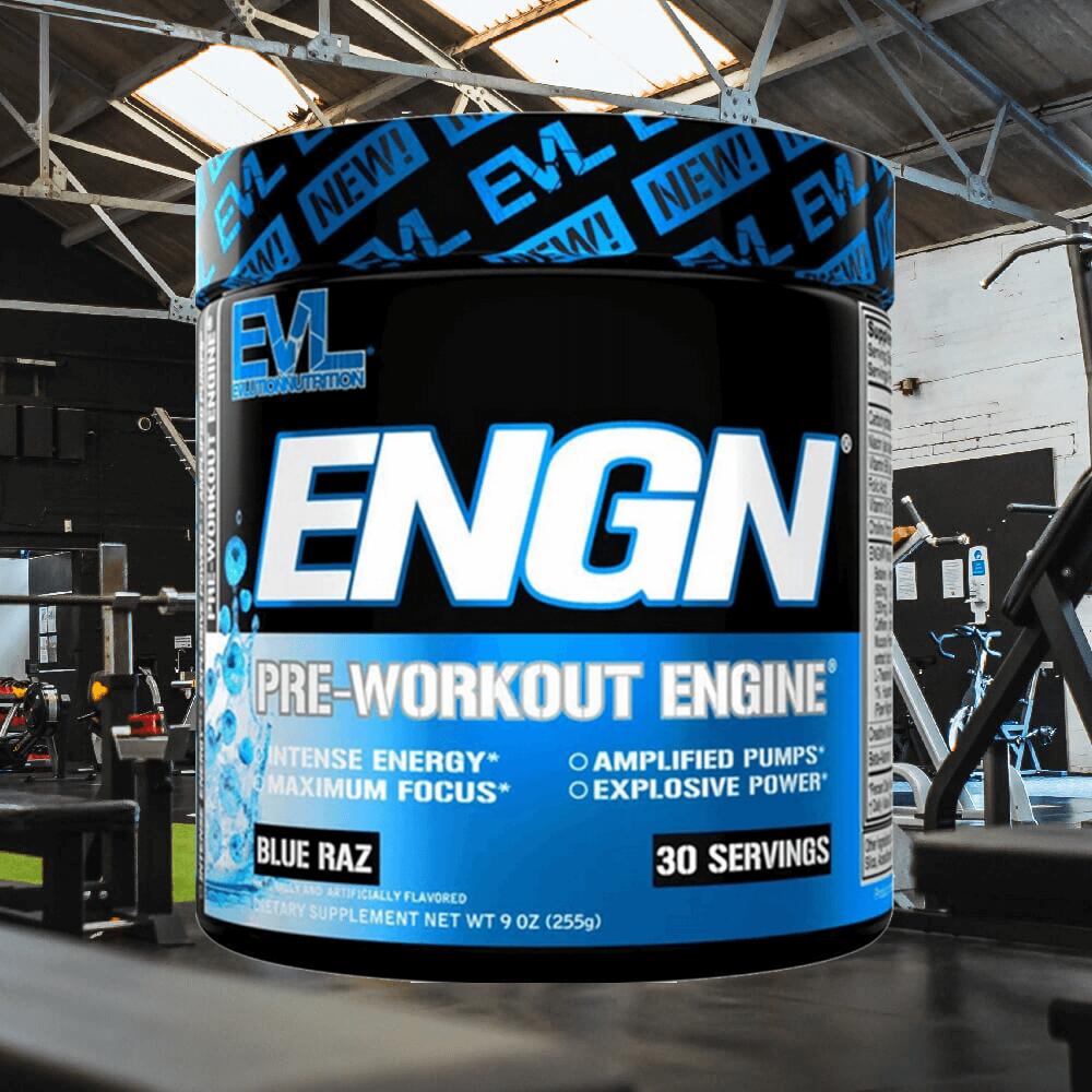EVL Nutrition ENGN (30 serv) Blue Raz - Pre-Workout - Pre-Workout Booster 2/3