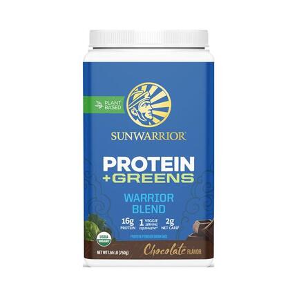 Sunwarrior Warrior Blend + Greens Organic (750g) Vanilla - Protéines