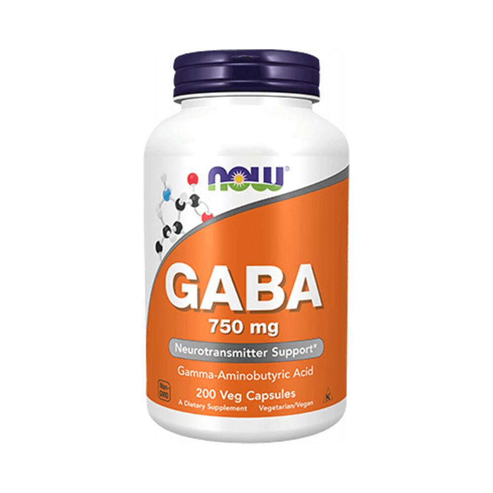 NOW FOODS Now Foods Gaba 750mg (200 vcaps) Unflavoured - Intra e post allenamento