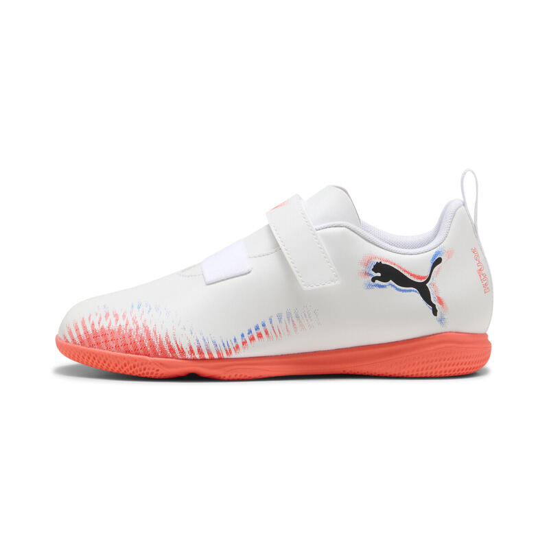 Młodzieżowe halowe buty piłkarskie FUTURE 8 PLAY PUMA White Black Glowing Red