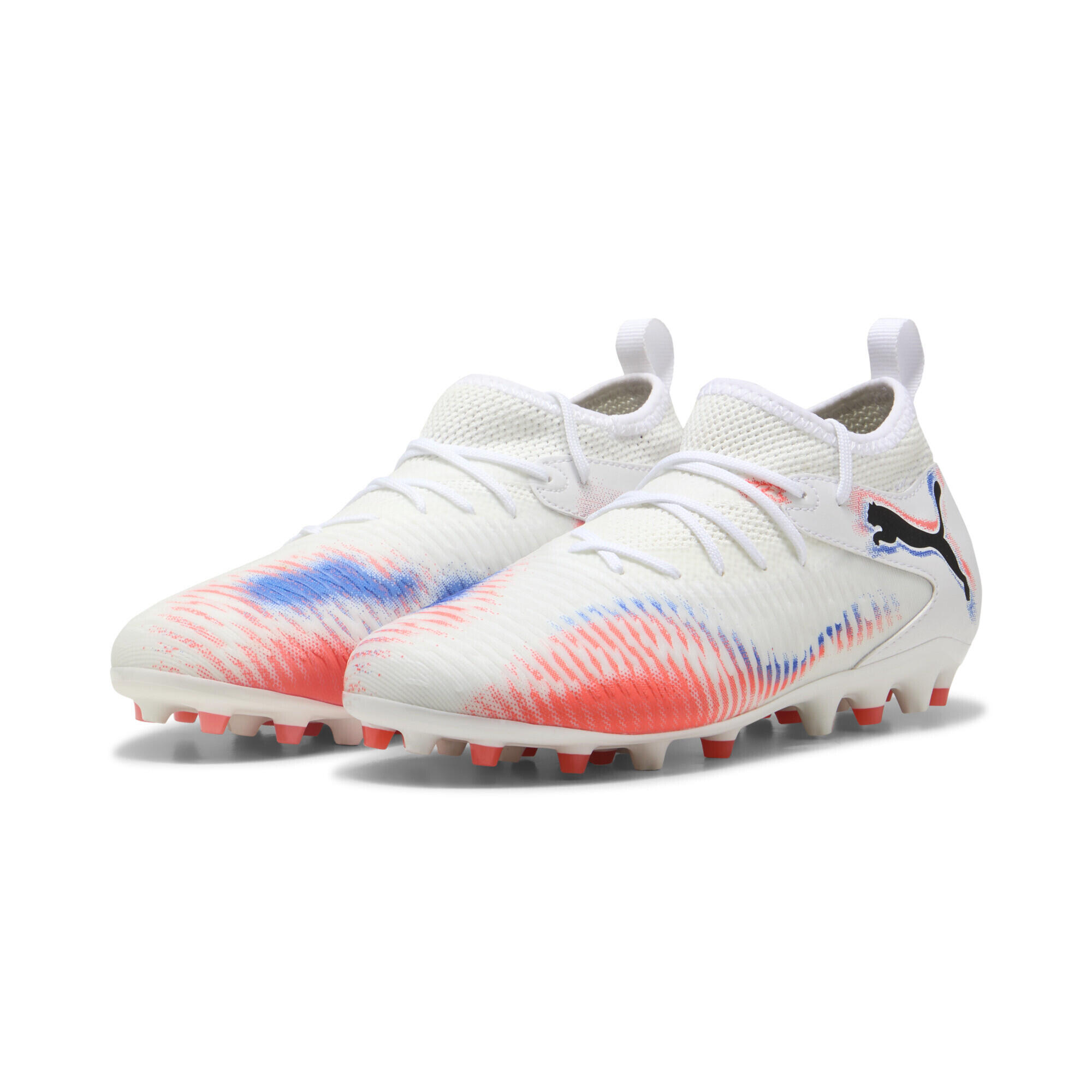 Puma - Chaussures De Football Future 8 Mg Enfant Et Adolescent Puma - Chaussures De Football - Blanc|noir|rouge - Decathlon