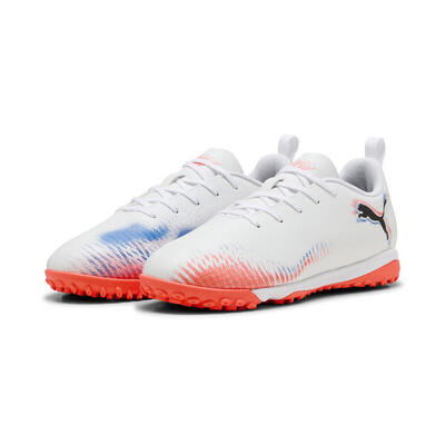 Botas de fútbol FUTURE 8 PLAY TT Mid Niños PUMA White Black Glowing Red