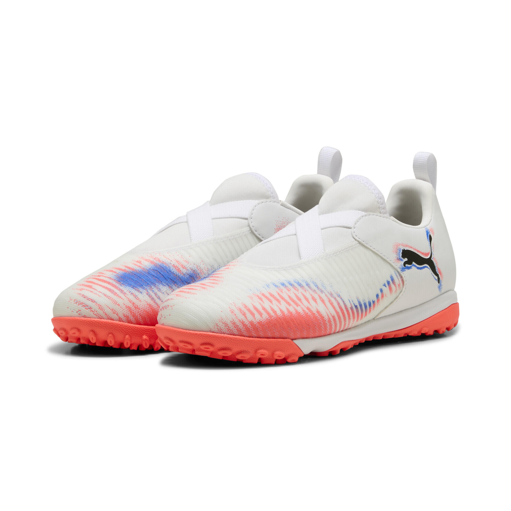 Puma - Chaussures De Football Mi-hautes Sans Lacets Future 8 Match Tt Enfant Et - Chaussures De Football - Blanc|noir|rouge - Decathlon