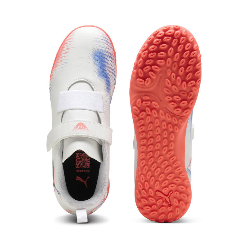 Młodzieżowe buty piłkarskie FUTURE 8 PLAY TT PUMA White Black Glowing Red