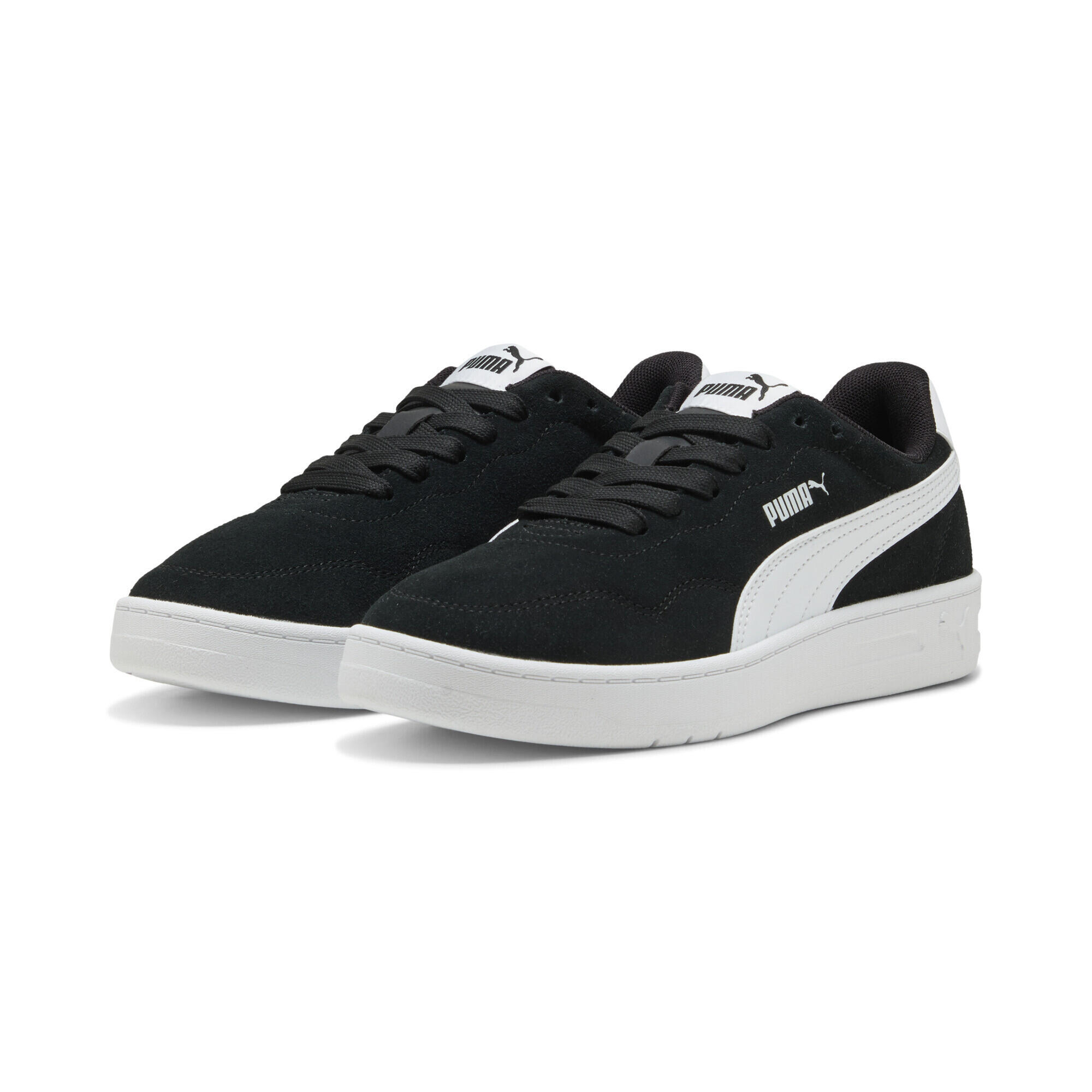 Puma - Sneakers En Daim Court Lally Femme Puma - Baskets - Blanc|noir - Decathlon