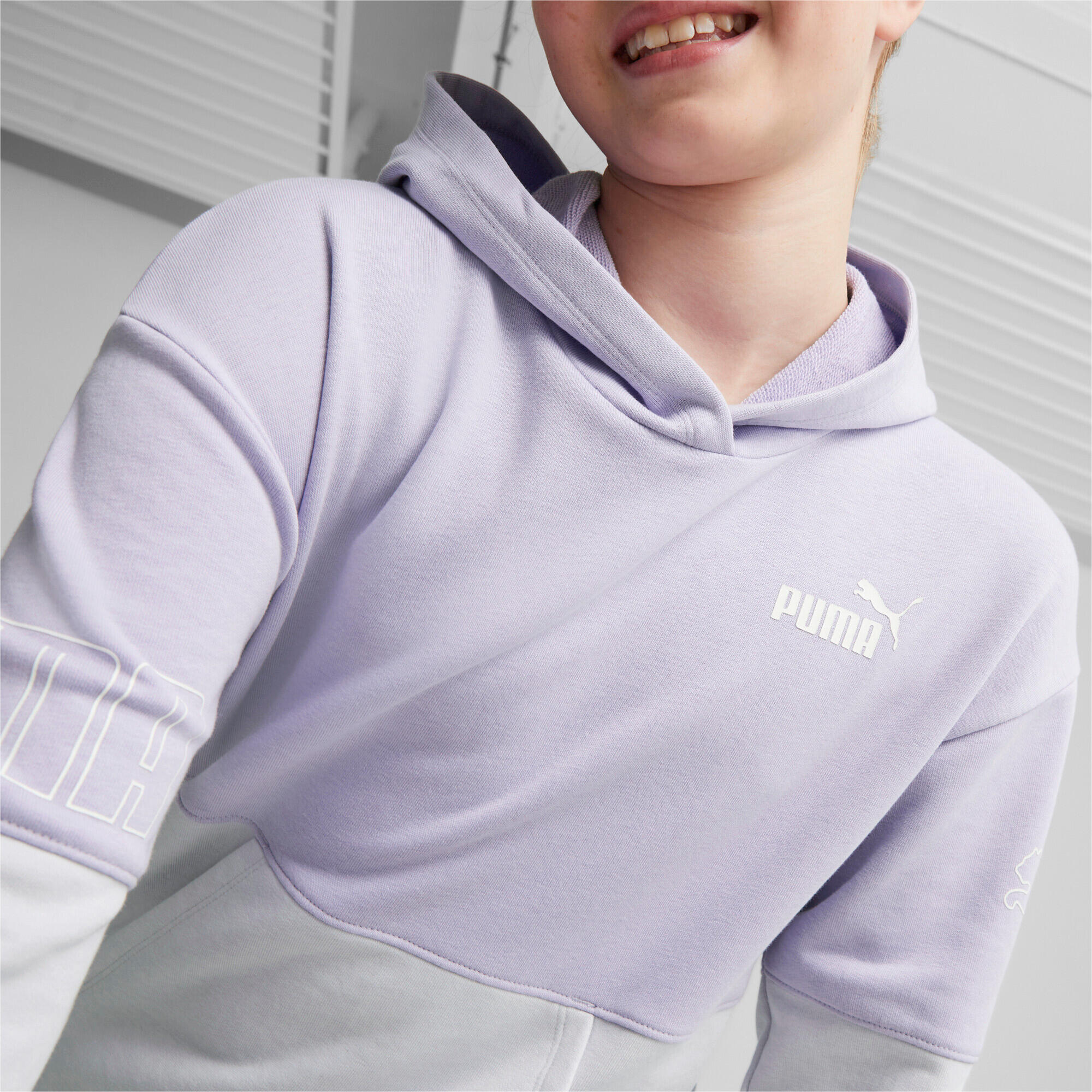 Puma Kinder Kapuzenpullover Power Colorblock Hoodie TR G 673549 6/8