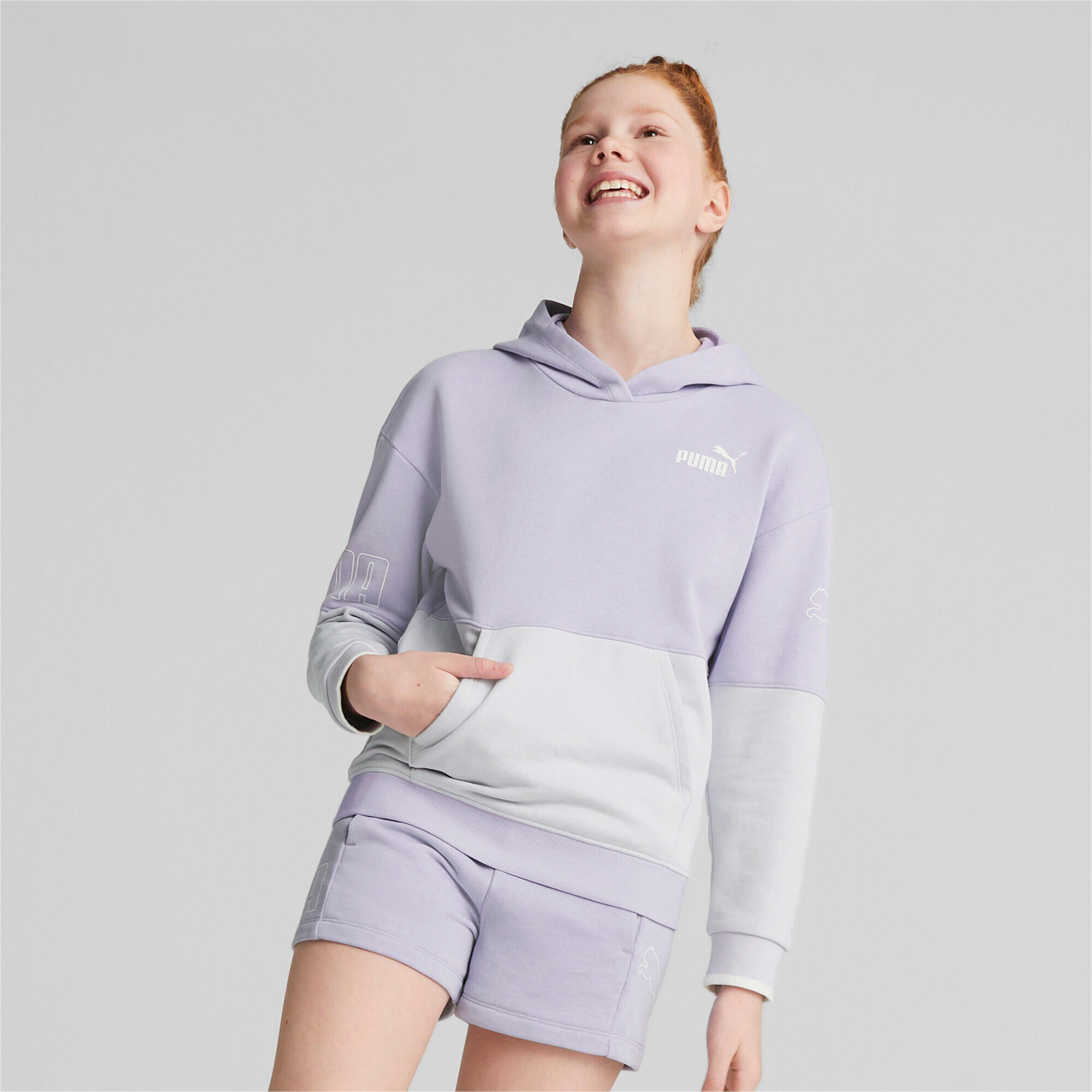 Puma Kinder Kapuzenpullover Power Colorblock Hoodie TR G 673549 3/8