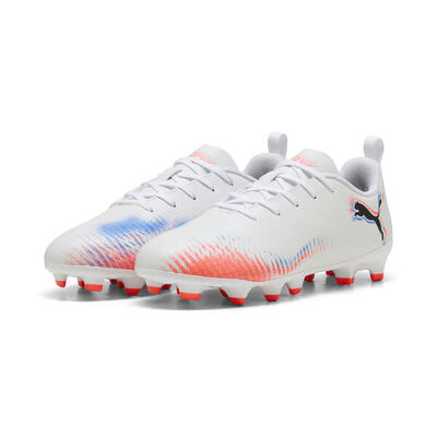 Botas de fútbol FUTURE 8 PLAY FG/AG Niños PUMA White Black Glowing Red