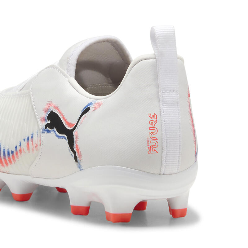 Ghete fotbal copii fără șireturi teren tare/artificial Future 8 Match alb PUMA