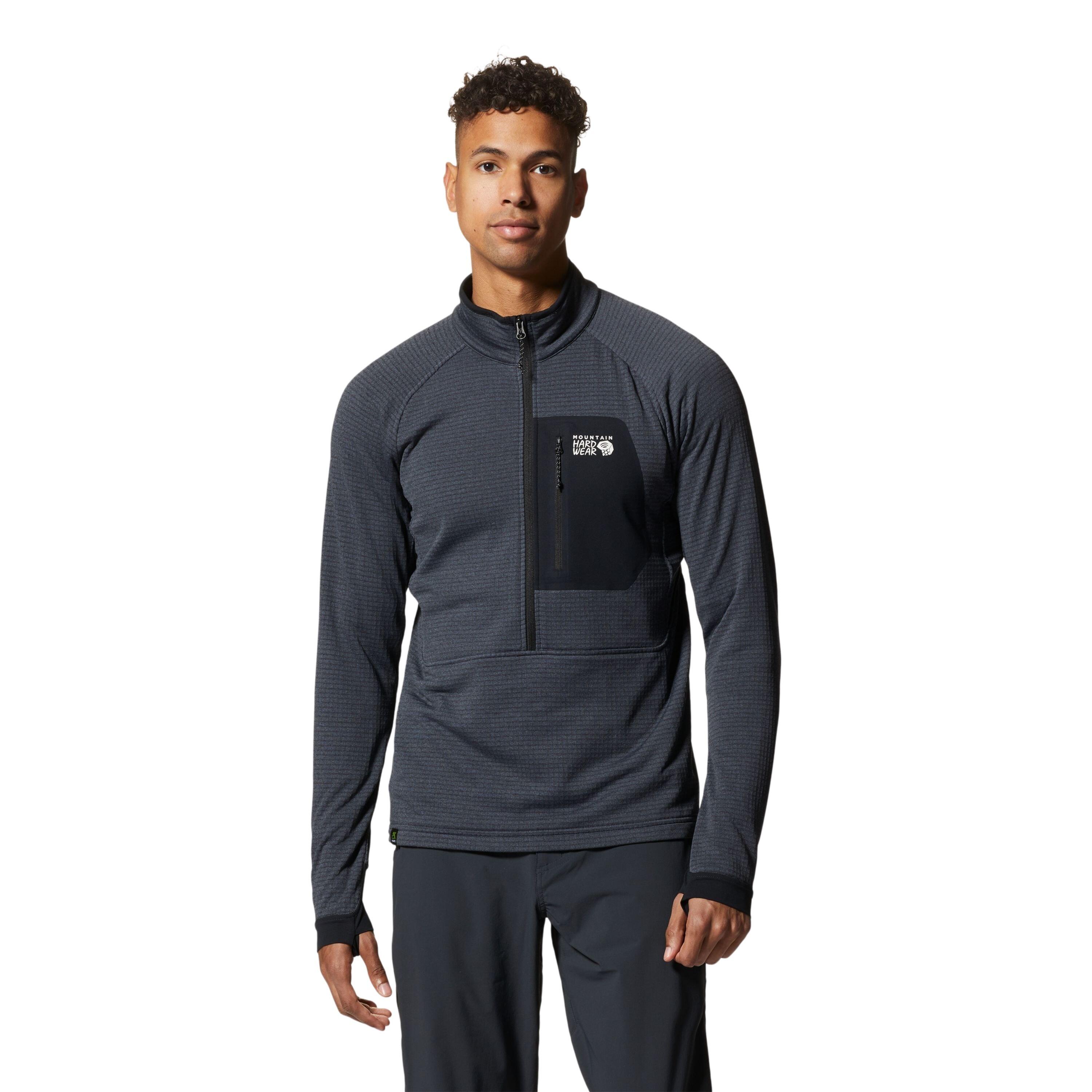 Kurtka turystyczna z zamkiem błyskawicznym Mountain Hardwear Polartec® Power Gri