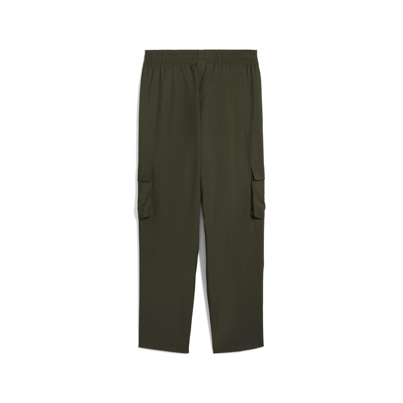 Męskie bojówki z tkaniny Essentials z logo No. 1 PUMA Dark Olive Green