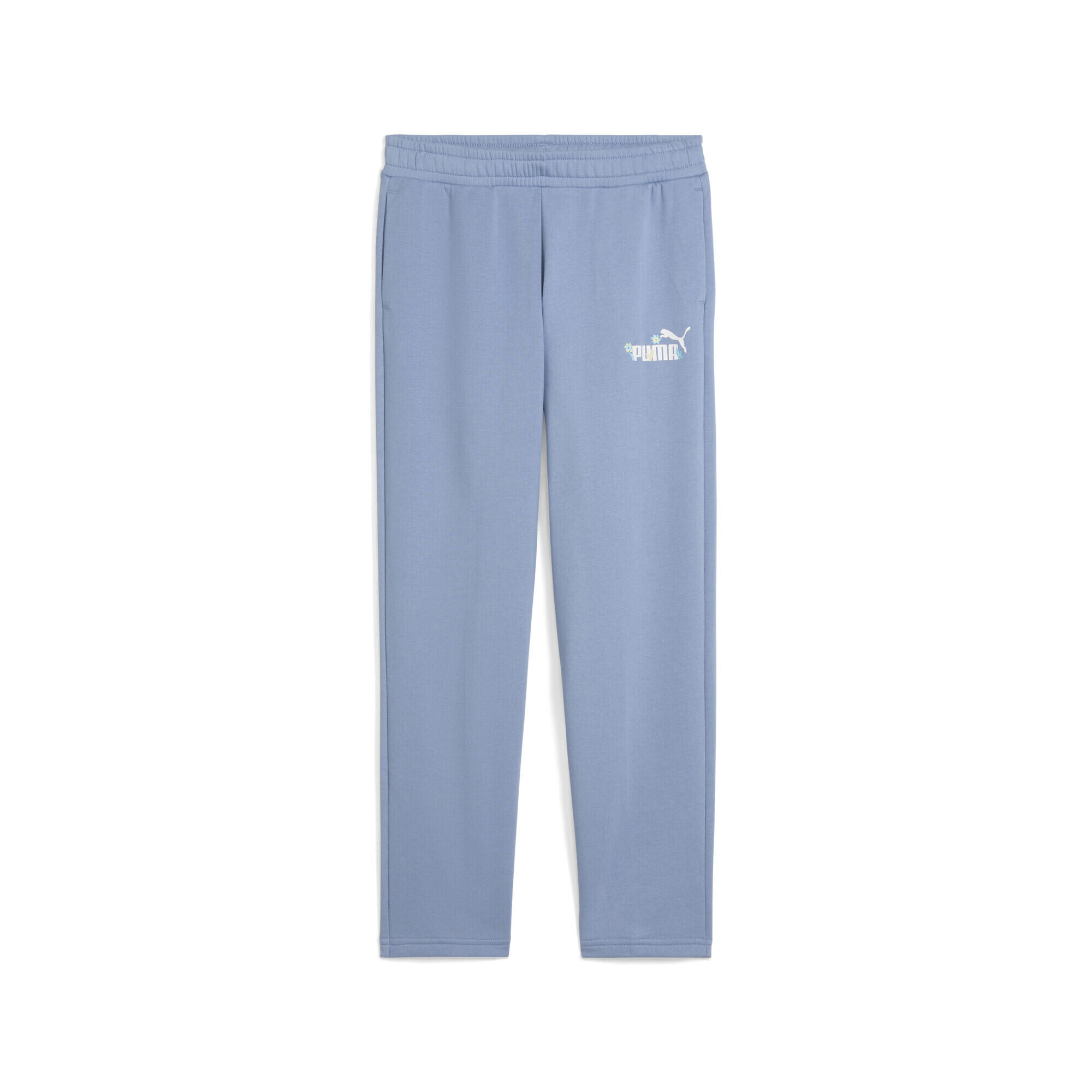 Młodzieżowe proste spodnie Essentials Nature 2.0 z logo No. 1 PUMA Cool Blue