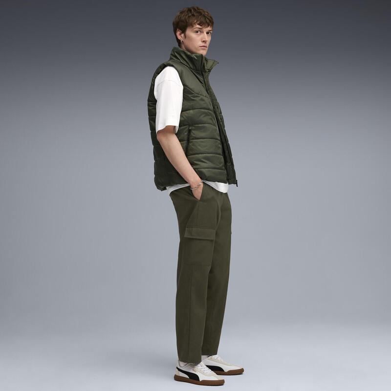 Męskie bojówki z tkaniny Essentials z logo No. 1 PUMA Dark Olive Green