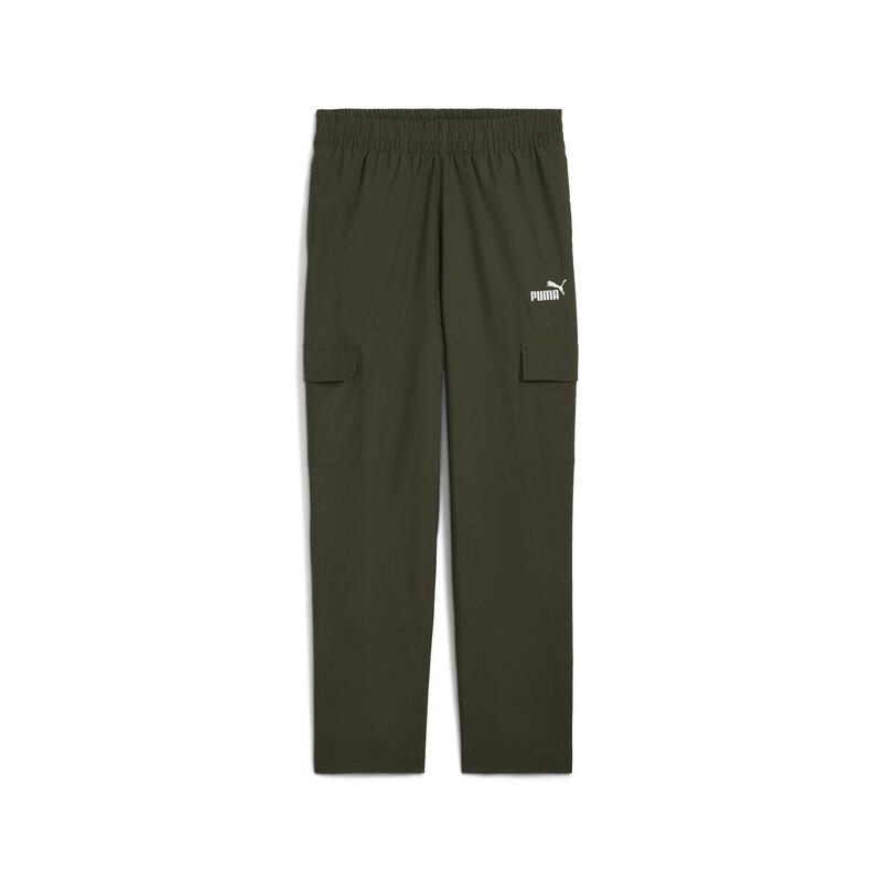 Męskie bojówki z tkaniny Essentials z logo No. 1 PUMA Dark Olive Green