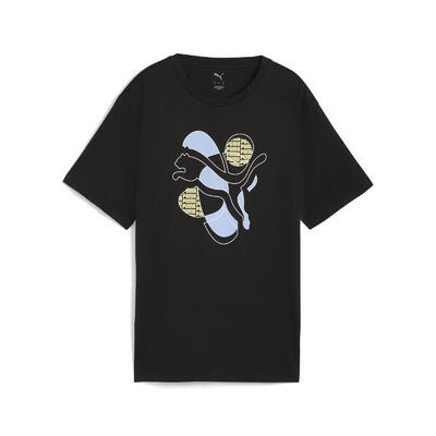 Graphic relaxed energy t-shirt voor dames puma black
