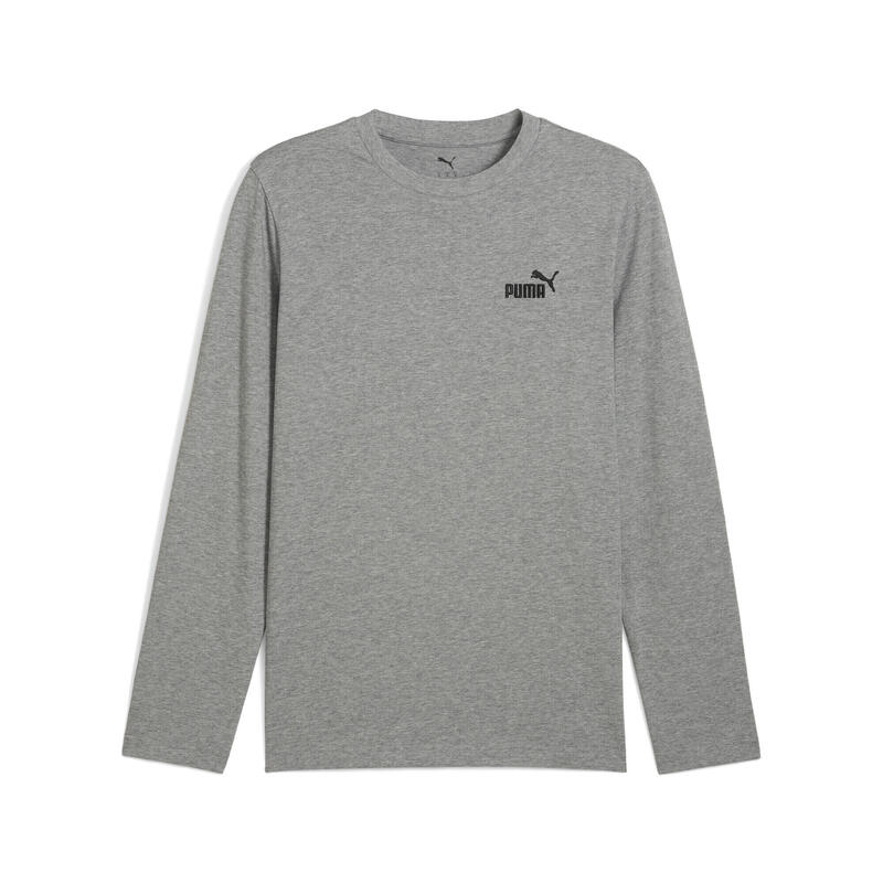 Męska koszulka Essentials z logo No. 1 i długim rękawem PUMA Medium Gray Heather