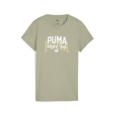 Graphic varsity t-shirt voor dames puma