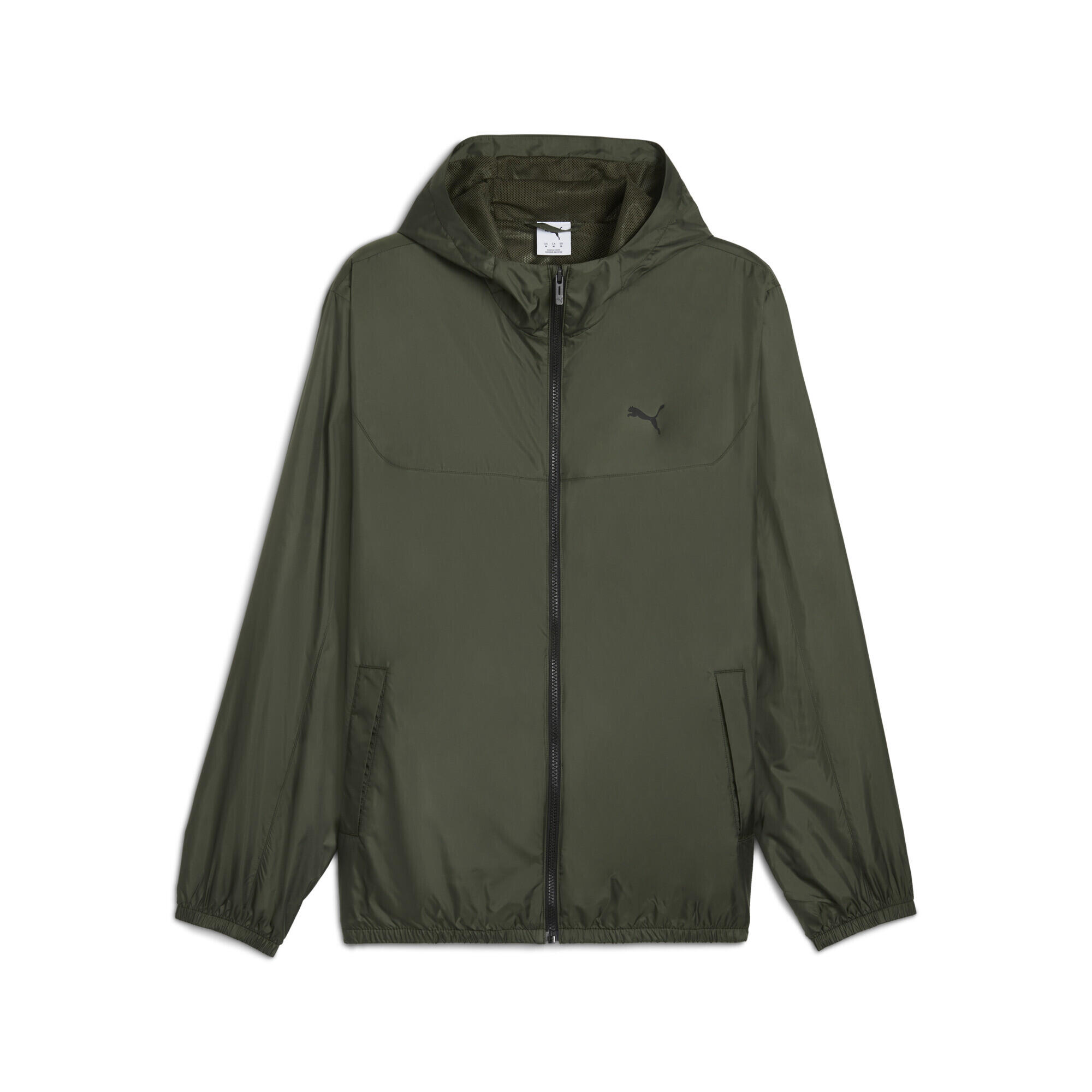 Męska Wiatrówka o standardowym kroju Essentials PUMA Dark Olive Green