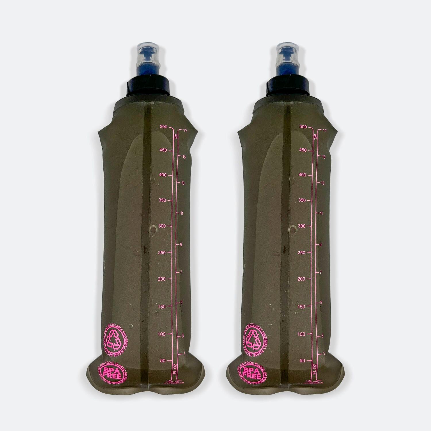 PACK DE 2 FLASQUES SOUPLE MOS EYEWEAR 500ML TRAIL RUNNING HYDRATATION 2/4