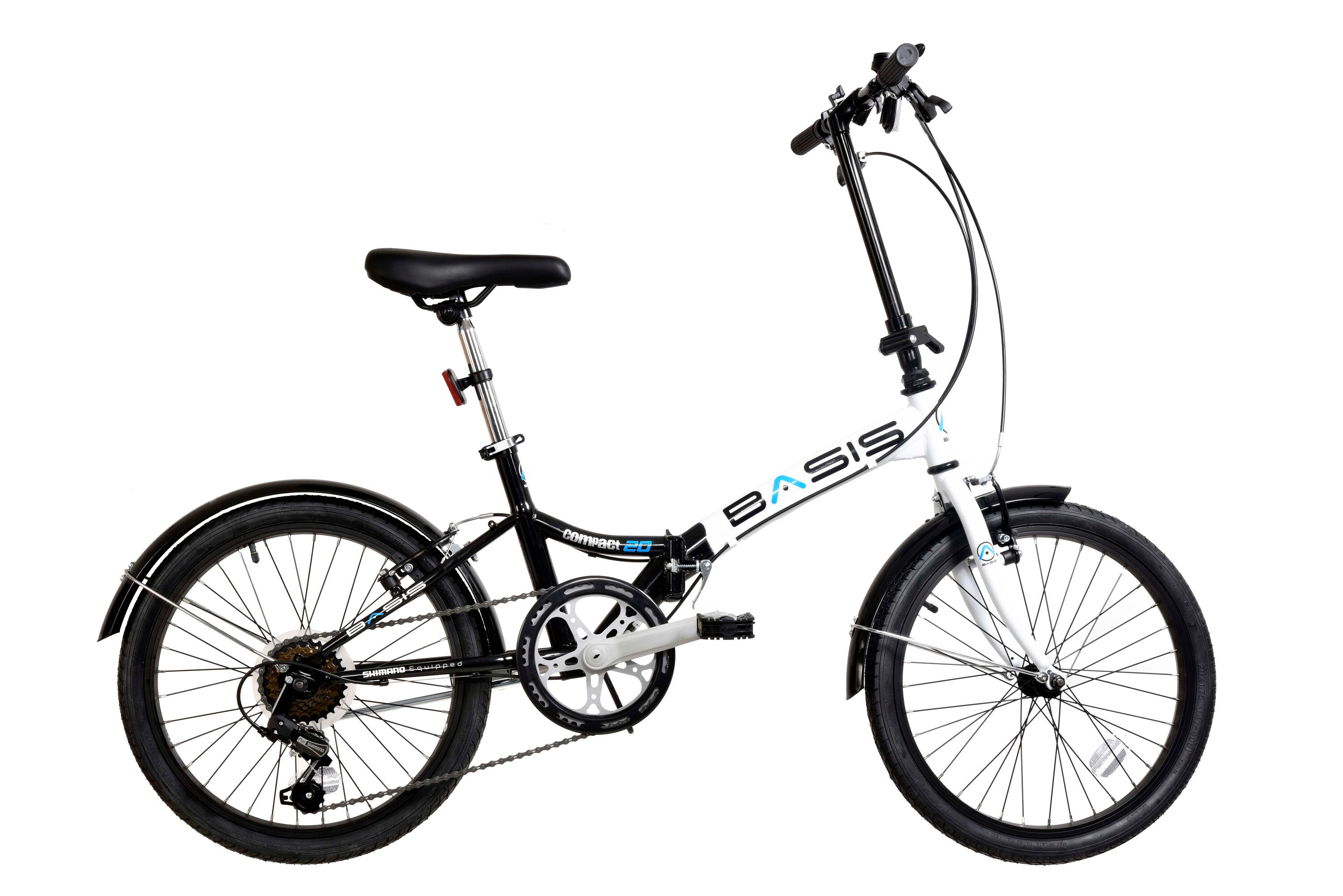 BASIS Basis Compact 20" Folding Commuter Bicycle - Black/White