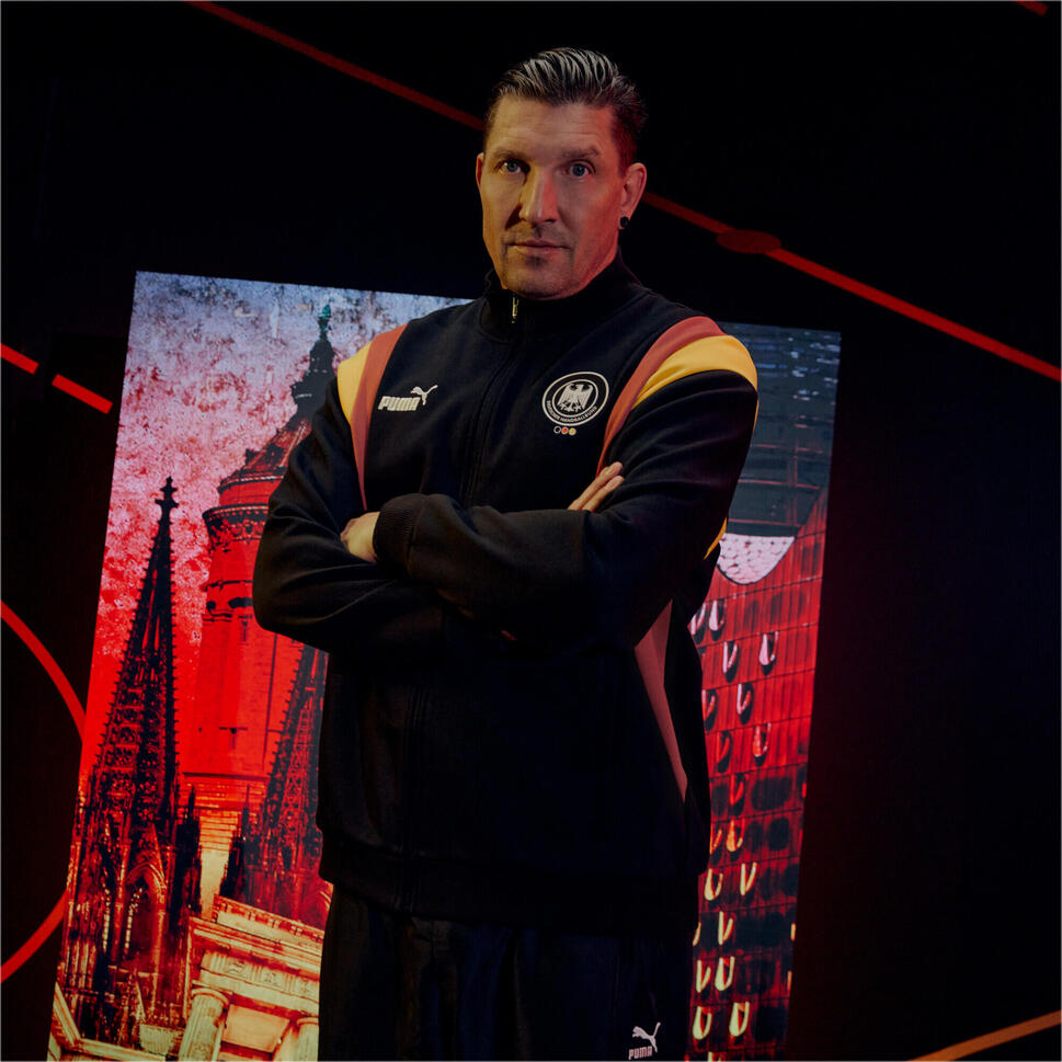 Męska kurtka dresowa Deutscher Handball Bund Archive PUMA Black White