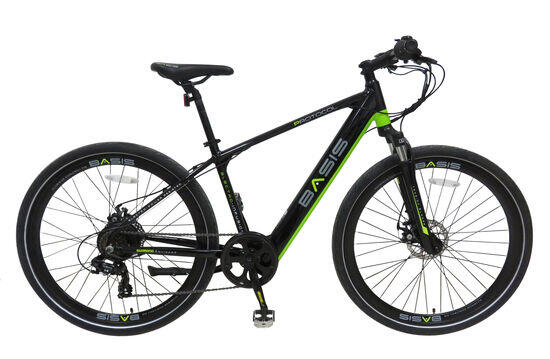 BASIS Basis Protocol Hybrid Electric Bike, 7Ah, 700c Wheel - Black/Green
