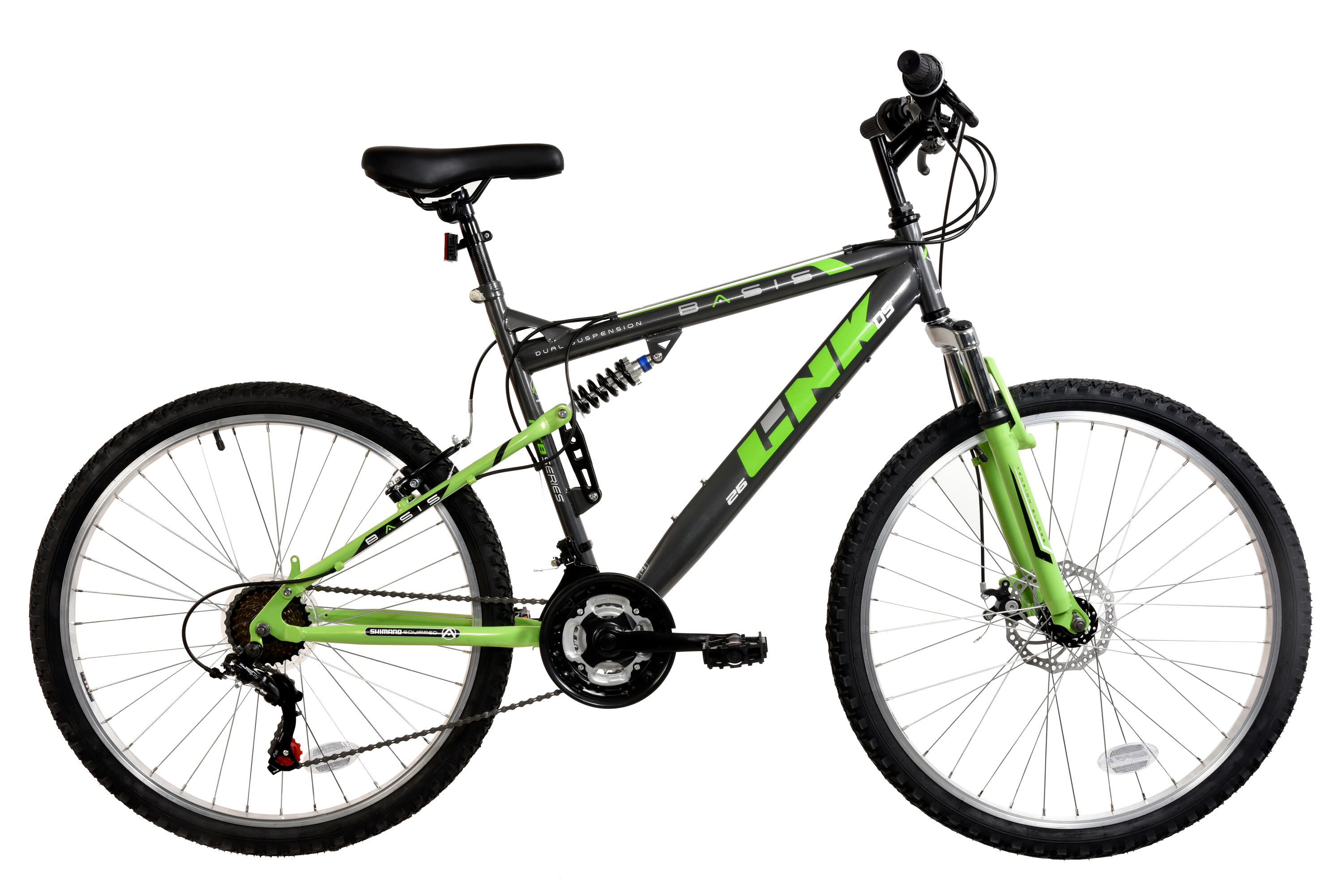 Green 26in Full Suspension Mountain Bike Timber 26 High