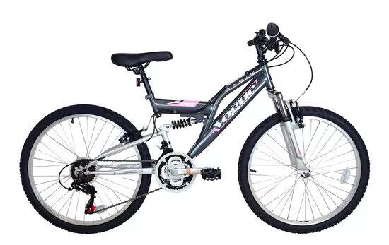 BASIS Basis Vogue Junior Girls Full Suspension Mountain Bike 24in Wheel - Grey
