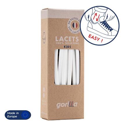 Lacets Élastiques Enfant Pas Besoin D’Attacher Baskets Sneakers Silicone - noir