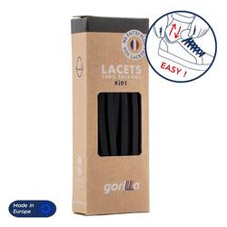 Lacets élastiques enfant pas besoin d’attacher baskets silicone - marron