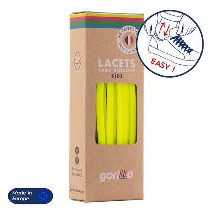 Lacets Élastiques Enfant Pas Besoin D’Attacher Baskets Sneakers Silicone - noir