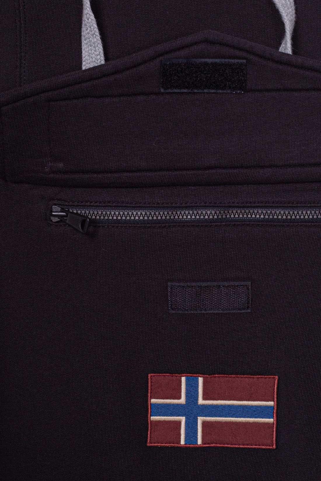 Sudadera con capucha para hombre Napapijri Burgee sum 3 en color negro 4/5