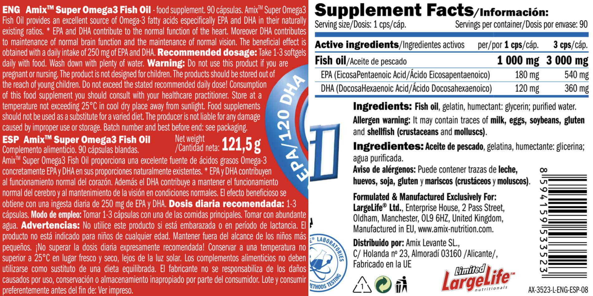 Super Omega 3 Visolie - 90 Softgels Amix Nutrition 4/5