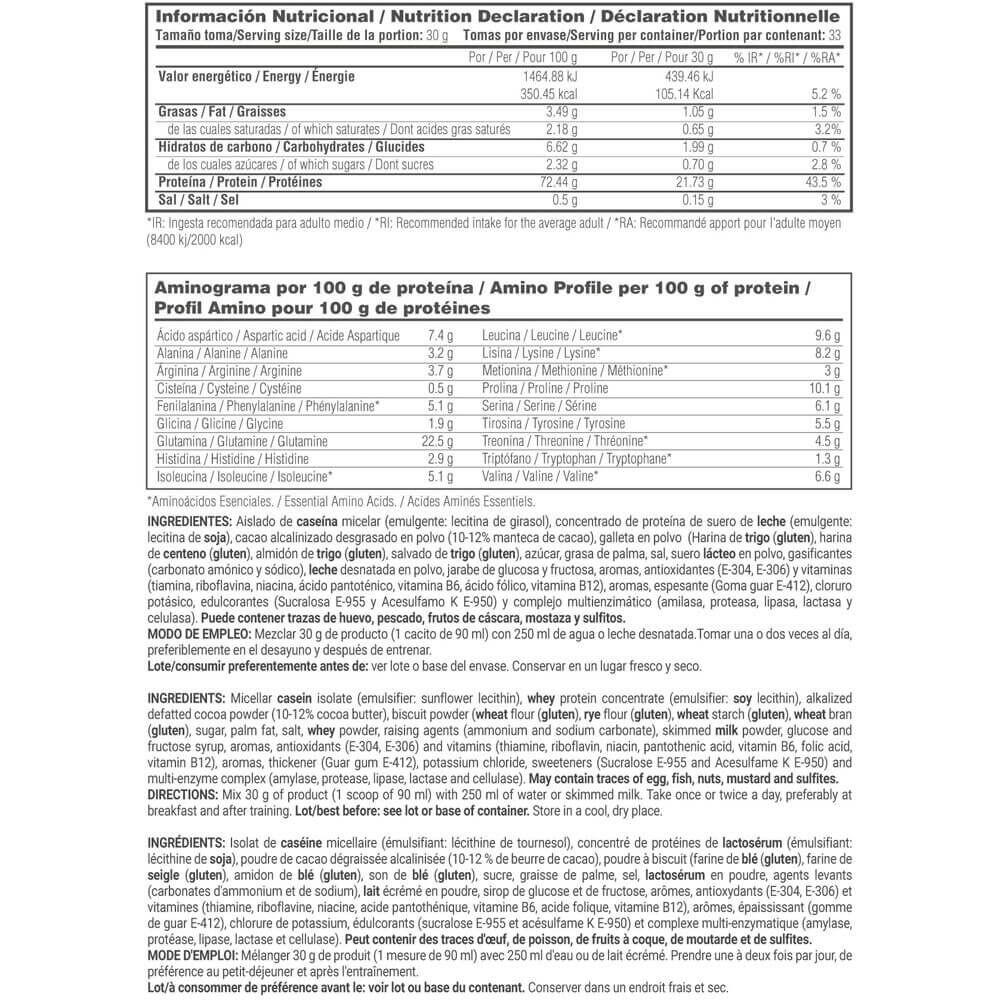 Micellar casein - 1kg Jurassique Choc de MASmusculo 5/6