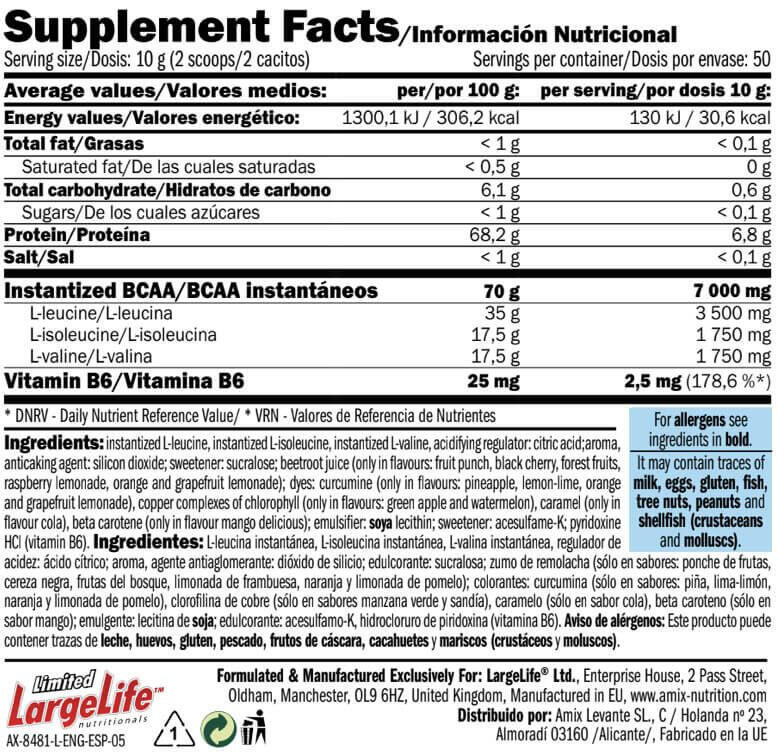 Bcaa Instant 500 Gr Sandía 3/4