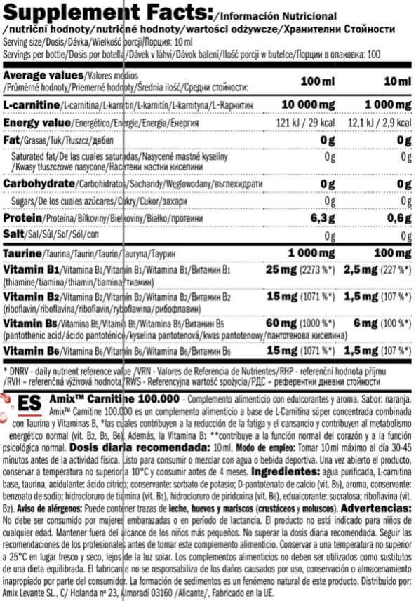 Amix Carnitine 100.000 1l Nutrition 4/5