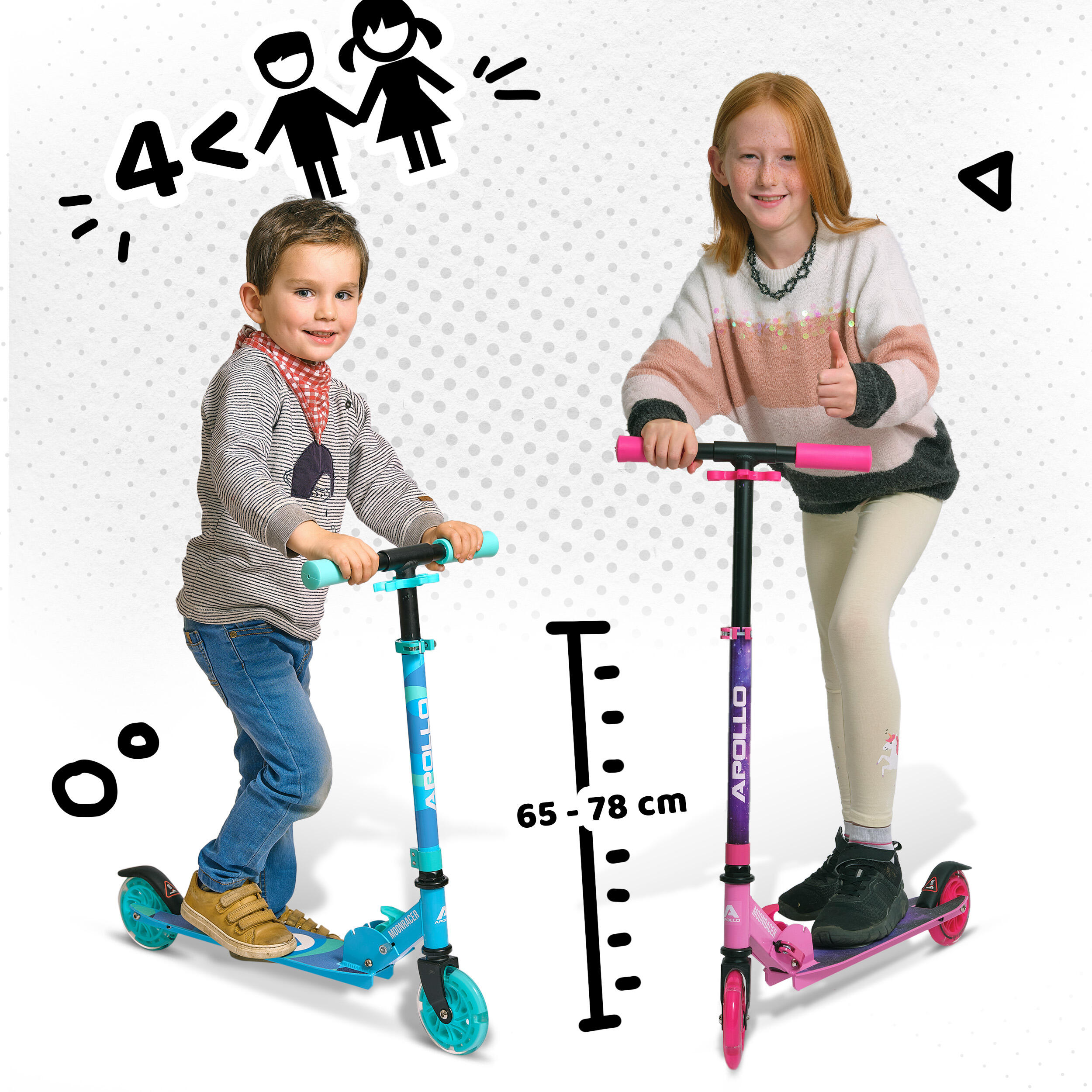 Patinete City Moonracer – Ligero patinete infantil con luces LED y suspensión 5/7