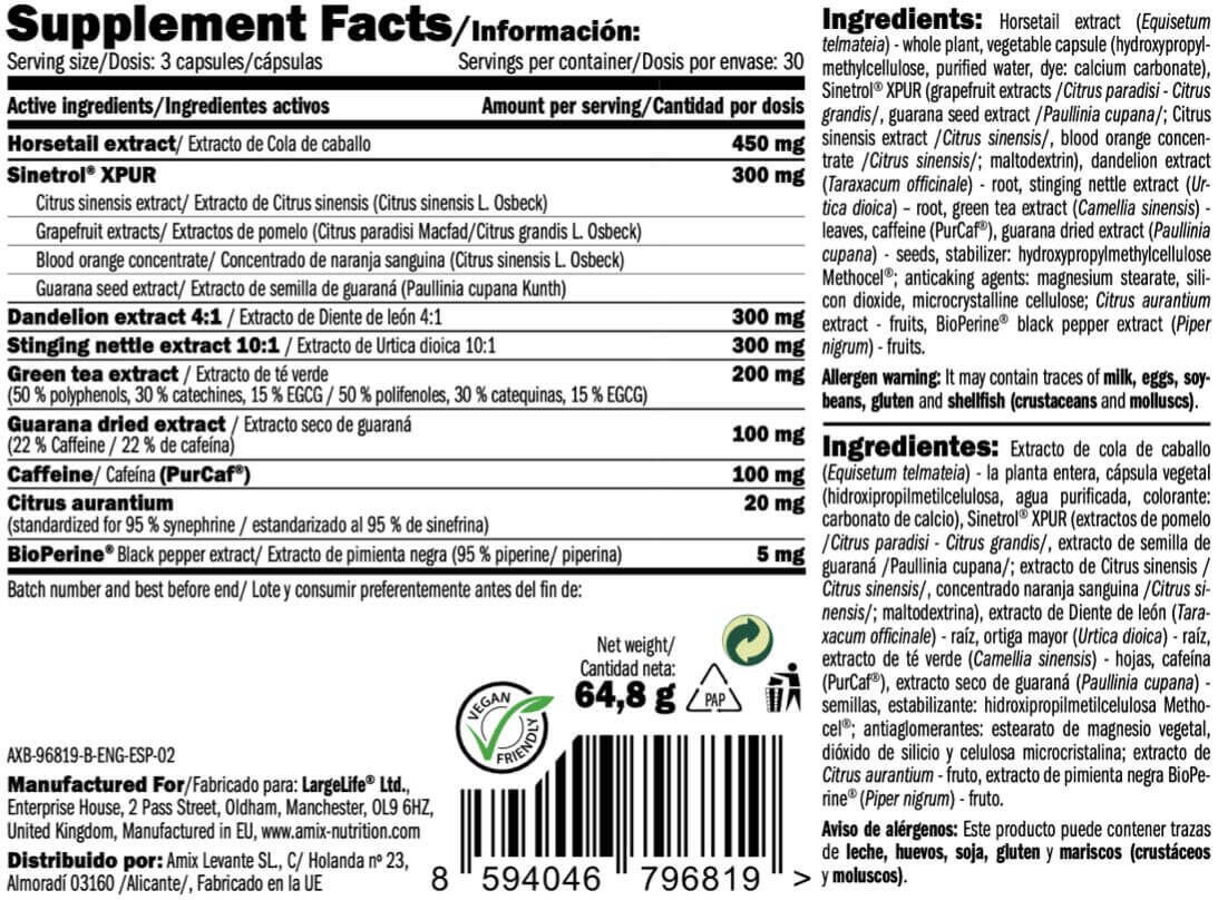 Burn & dry - 90 capsules de Amix Nutrition 3/4